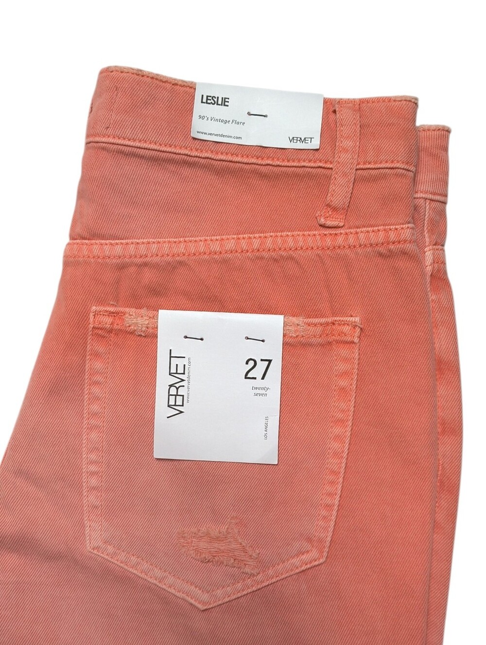 NWT Vervet Salmon "Leslie" 90's Vintage Flare Jeans Size 27 - Picture 2 of 8